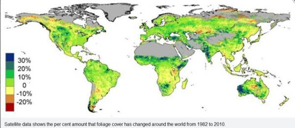 Donohue GRL Mai 2013 Carte verdissement de la terre